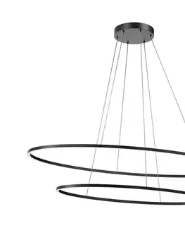 Svietidlá Redo 01-3343 - LED stmievateľný závesný luster so lankom LEO LED/115W/230V čierny 01-3343