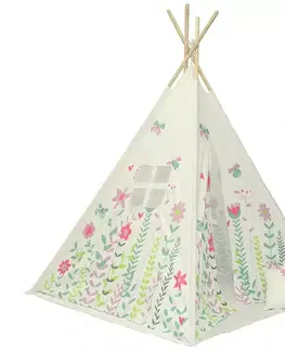 Teepee stany pre deti Detský stan Teepee s kvetmi