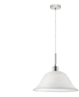Svietidlá Eglo LED luster na lanku 1xE27/60W/230V biely/číry 1xEG32515+1xNSLA50010