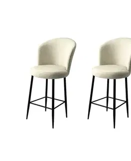 Barové stoličky Bar Stool Set (2 Pieces) Alte - Cream, Black