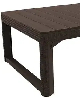 Záhradné stoly KETER Záhradný stôl ONLY rattan | hnedá