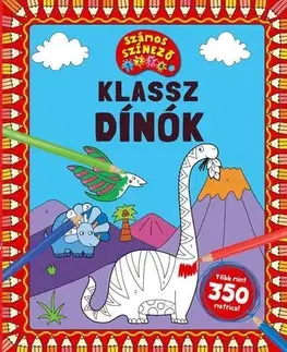 Nalepovačky, vystrihovačky, skladačky Klassz dínók - Számos színező
