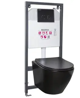 Záchody KERRA - Inštalačný set WC Delos BLM/Pacific Black 5907548115874