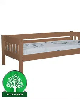 Drevené postele Posteľ Lucas 90x200 borovica morená dub