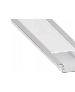 LED osvetlenie SmartLED Zapustený profil pre LED pásy 1 m strieborný/biely 7549