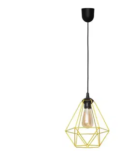 Svietidlá  Luster na lanku KARO 1xE27/15W/230V W-KM 1311/1 YL + SCW-P