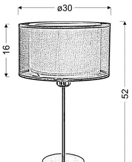 Stolové lampy Stolová lampa chróm 3 Piano