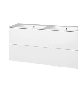 Kúpeľňový nábytok Mereo Aira, kúpeľňová skrinka s keramickým umývadlom 121 cm, biela CN713