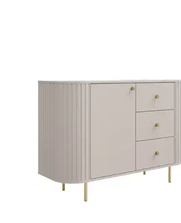 Komody ArtLemp Komoda VAOLIA 1F3S  | pieskovo béžová