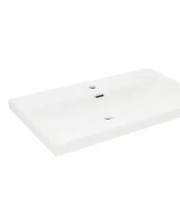 Umývadlá Nábytkové umývadlo SAT B-Way 81x46,5 cm biela matná s otvorom pre batériu uprostred SATBW8046WM SATBW8046WM