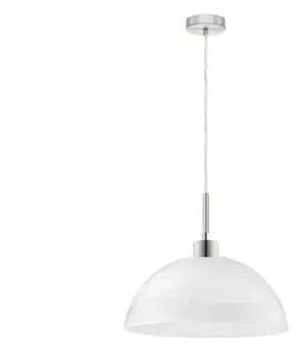 Svietidlá Eglo LED luster na lanku 1xE27/60W/230V biely/číry 1xEG32515+1xNSLA49427