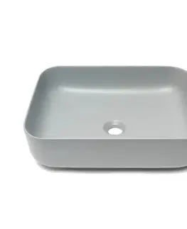Umývadlá Umývadlo na dosku SAT Infinitio 50x39 cm šedá mat bez prepadu SATINF5039LGRM SATINF5039LGRM