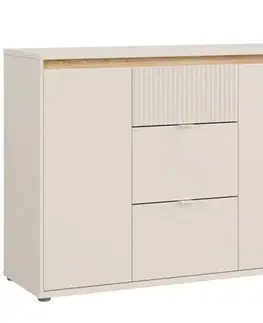 Komody so zásuvkami a dvierkami Komoda Mimatte Piesok Avnk231b-M846