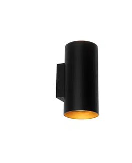 Nástenné osvetlenie Inteligentná nástenná lampa čierna so zlatom 2-svetlá vrátane Wifi GU10 - Sab