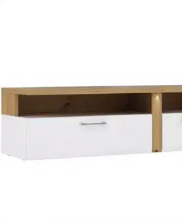 Sektorový nábytok TV stolík Tuluza TUZT121B biela/artisan