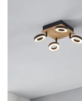 Svietidlá Eglo 901205 - LED bodové svietidlo RIELVES 4xLED/4,2W/230V čierna/hnedá 901205