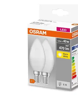 Žiarovky SADA 2x LED žiaroviek B38 E14/4,9W/230V 2700K - Osram 4058075614413