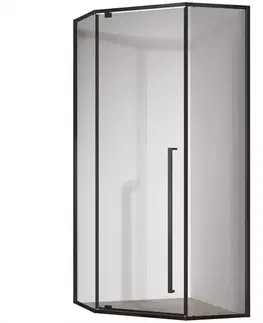 Sprchové kúty 80x80 Sprchový kút päťuhlová Light 80x80x195 black