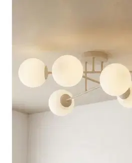 Svietidlá EMIBIG Prisadený luster ROMA 6xE14/10W/230V béžový 1635/6