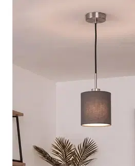 Svietidlá BRILAGI - LED luster na lanku NUBILA 1xE27/60W/230V pr. 14 cm čierna/antracit EG32517+BG1574