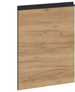 Dvierka a čelá zásuviek pre kuchynske skrinky Dvierka na umývačku Brick 60 čierna/craft