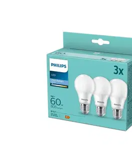 Žiarovky SADA 3x LED Žiarovka Philips A60 E27/8W/230V 6500K 8719514403826