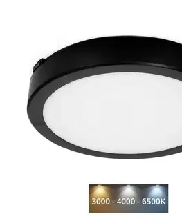 Svietidlá  LED Kúpeľňové stropné svietidlo NAIROS LED/18W/230V 3000/4000/6500K IP65 čierna KFN218WCZ