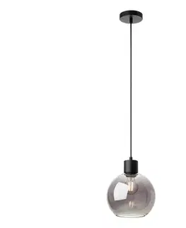 Svietidlá Redo 01-4045 - Luster na lanku ATLANTIS 1xE27/42W/230V pr. 20 cm čierna 01-4045