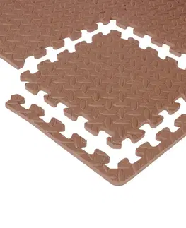 Podložky na cvičenie Puzzle podložka inSPORTline Famkin (12 dielov, 18 okrajov) mocha mousse