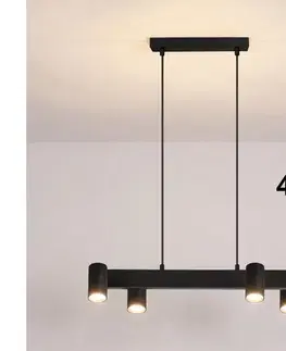 Svietidlá BRILAGI - LED RGBW stmievateľný luster na lanku SELE 4xGU10/6,5W/230V čierny BG5268+4xAI0589