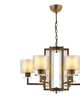 Svietidlá  Luster na reťazi VARANA 6xE27/40W/230V bronzový 301AUR1184