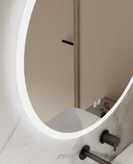 Kúpeľňové zrkadlá Mereo Zrkadlo okrúhle pr. 80 cm, LED osvetlenie a odhmlievanie CN163