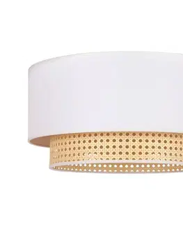 Svietidlá  - Stropné svietidlo BOHO 3xE27/15W/230V pr. 60 cm krémová/ratan 89736