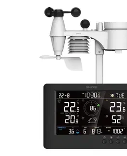 Meteostanice, teplomery a vlhkomery Sencor - Profesionálna meteostanica s LCD displejom a budíkom 5V/1xCR2032 + 3xAA 52000908
