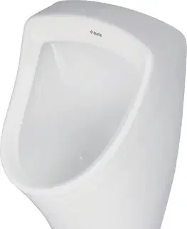 Pisoáre DEANTE - Okrúhly biely pisoár, nástenný - zadné pripojenie vody CGR_6P2W