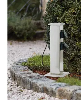Záhradné lampy EGLO 90748 - Vonkajší zásuvkový stĺpik PARK 4 zelená SCHUKO IP44 90748