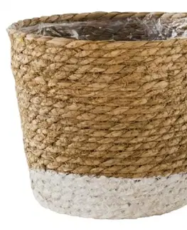 Prútené koše Kôš Moroccan Biely L 20cm *5400