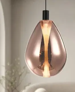 Stropná svetla Lampa wisząca Denso 30 szklana kula miedziana do jadalni nad stół