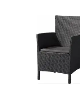 Záhradné plastové zostavy Elvisia Záhradný set JILLIAN 6 + 1 | grafit