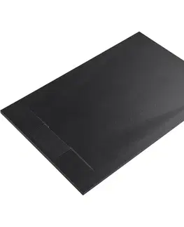 Vane CERANO - Sprchová vanička obdélníková Enzo - SMC/minerální kompozit - strukturovaná černá matná - 150x90x3  CER-666094