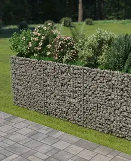 Vyvýšené záhony Gabiónový vyvýšený záhon pozinkovaná oceľ Dekorhome