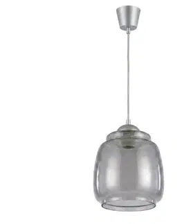 Svietidlá BRILAGI - LED luster na lanku R GLASS 1xE27/60W/230V pr. 26 cm strieborná/dymovošedá NSTK7417+TK8612A