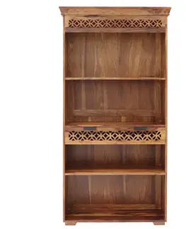 Knižnice Knižnica Mira 90x180x35 indický masív palisander