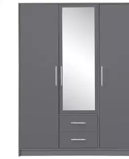 Spálňové šatníkové skrine Skriňa Smart Srl2 3dl Grafit