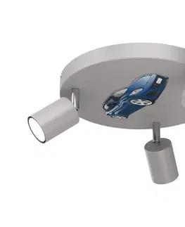 Svietidlá  Detské bodové svietidlo FUN 3xGU10/8W/230V šedá/auto 9358