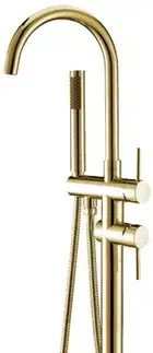 Kúpeľňové batérie MEXEN - Alma stojaca vaňová batéria gold 75033-50