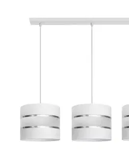 Svietidlá  Luster na lanku HELEN 3xE27/15W/230V biela W-L 0801/3 WT+SL+MAT