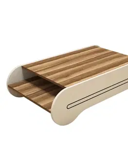 Konferenčné stolíky Konferenčný stolík Cool - Walnut, Cream