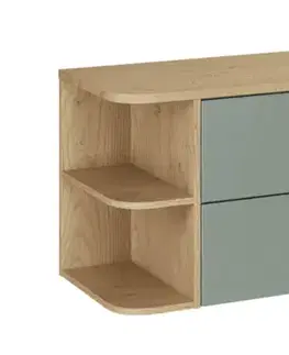 Skrinky s umývadlom ArtCom Kúpeľňová skrinka s doskou ASTER Green LRSM D120cm | 120 cm