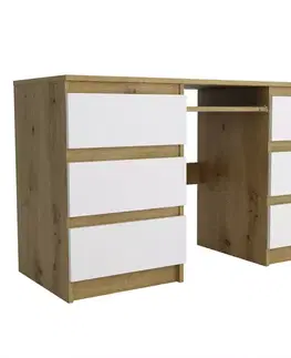 Moderné kancelárske stoly Písací stôl Leo III artisan/biela